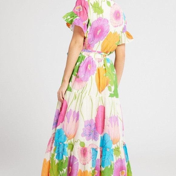 Millie Floral Multicolor Maxi Dress Victoria Medium - Picture 4 of 6